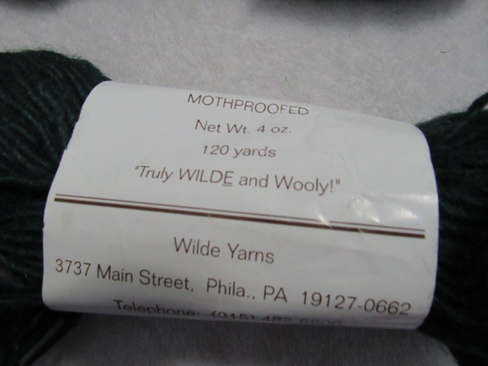 Wilde Yarns Lot of 2 Skeins 50% wool/50% mohair 4 oz./120 yards WINTERGREEN
