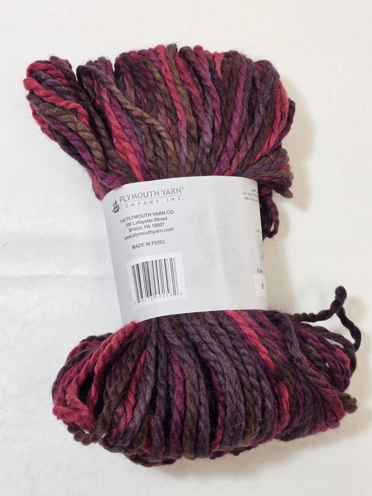 Purples MauvesPlymouth Baby Alpaca Grande Hand Dye Bulky Yarn 110yds 100gr