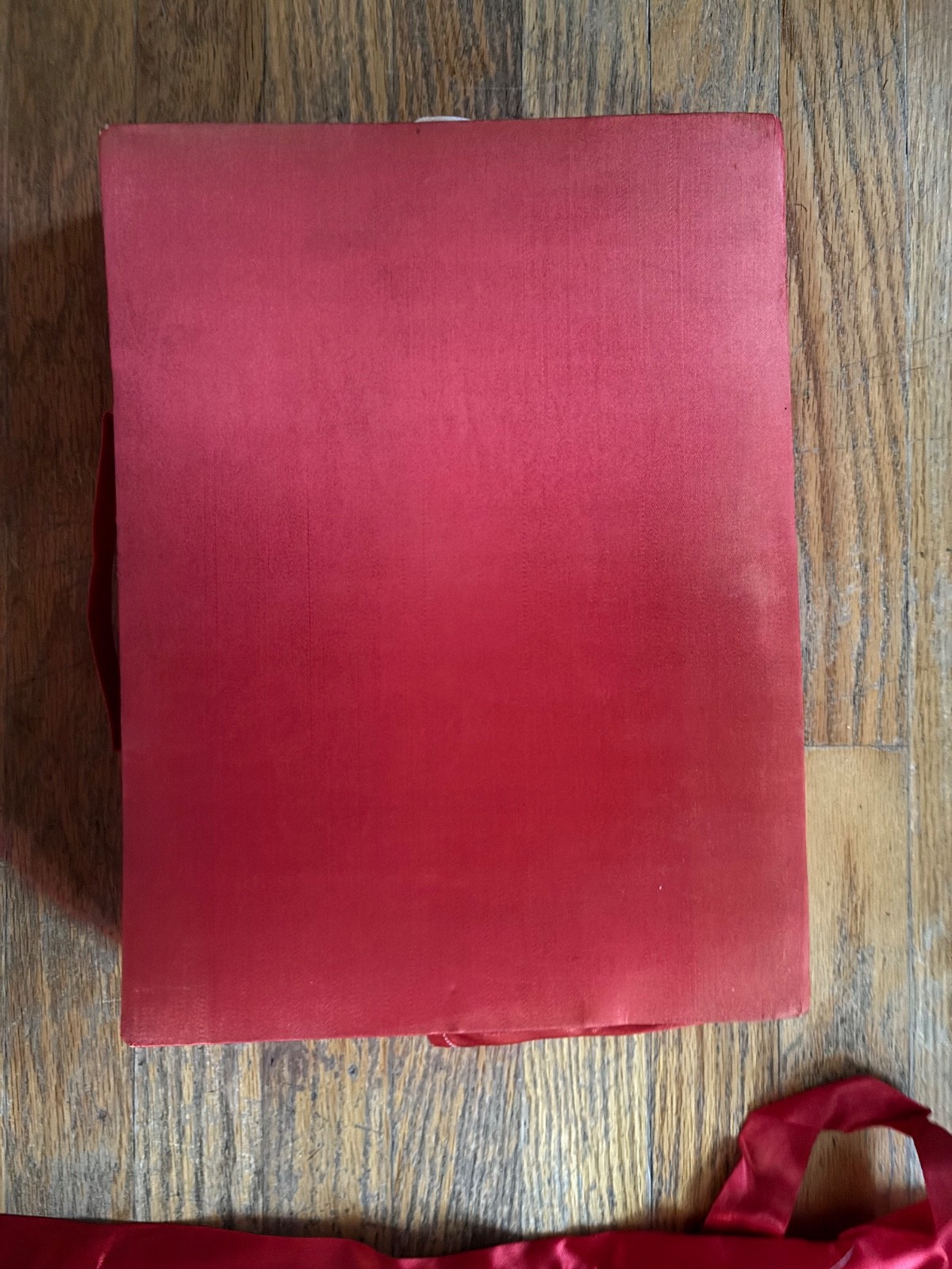 Vintage Chinese Red Silk Pajama Robe Set w/ Slippers & Box 1950s