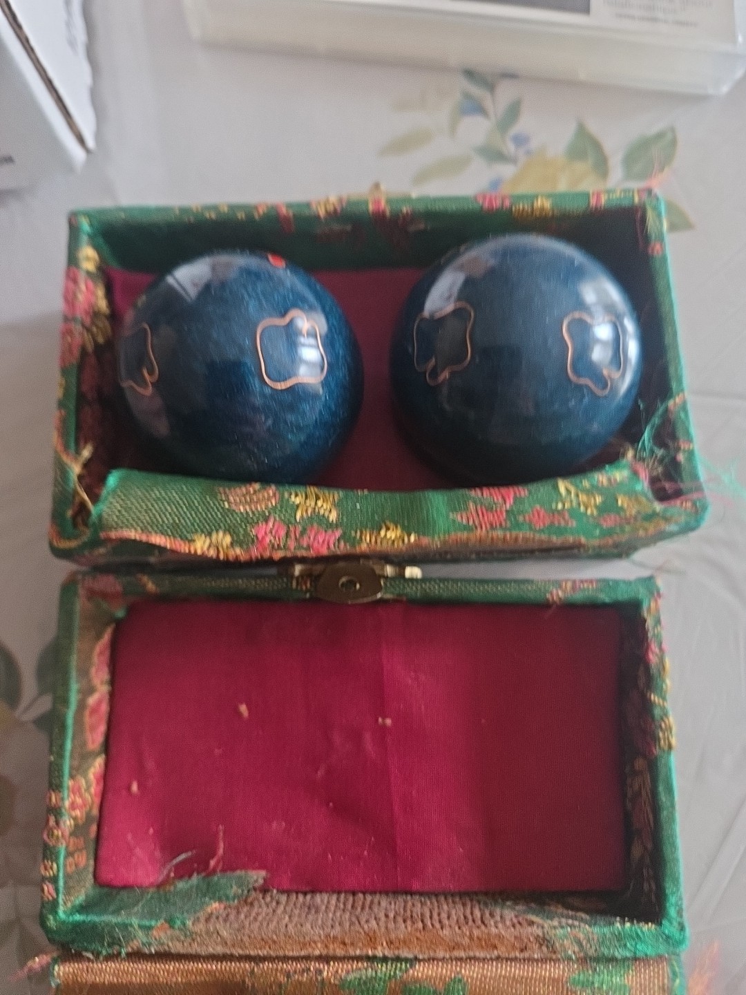 Chinese Enamel Meditation Health Balls – Ben Wa Balls- 1 Pair in Box