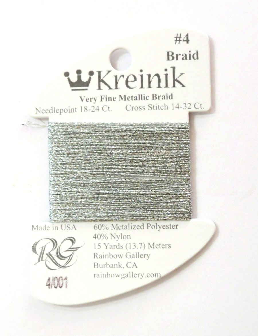 Kreinik Rainbow Gallery Tapestry Braid Metallic Thread Needlepoint Cross-stich