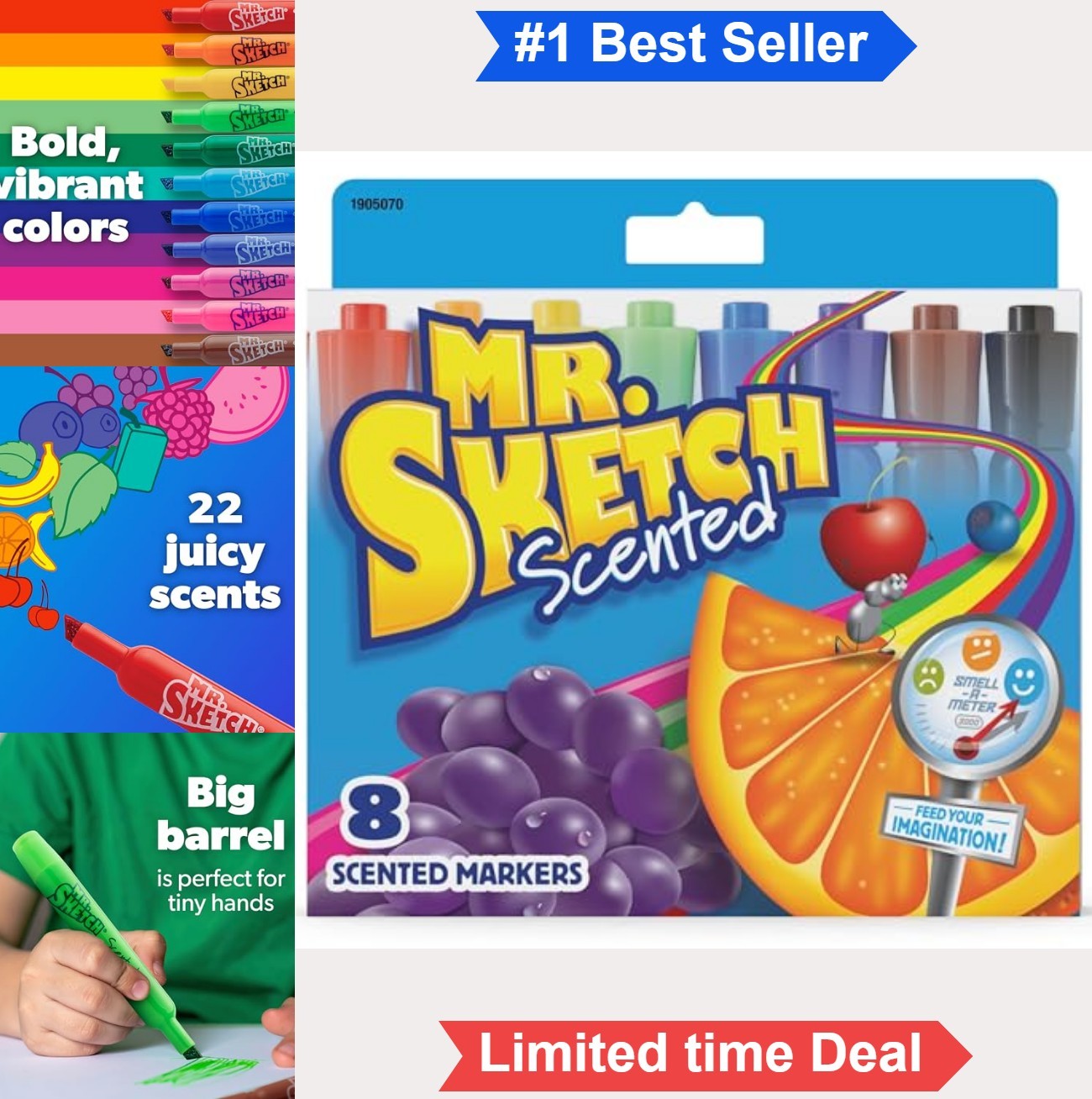 Scented Markers Chisel Tip Assorted Colors 8 Count Washable Non Toxic Kids