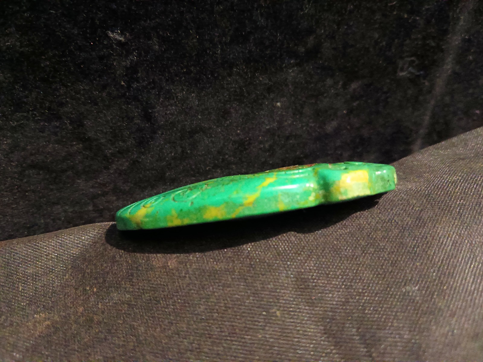 Good Quality Chinese Old Turquoise Hand Carved *Cicada* Pendant