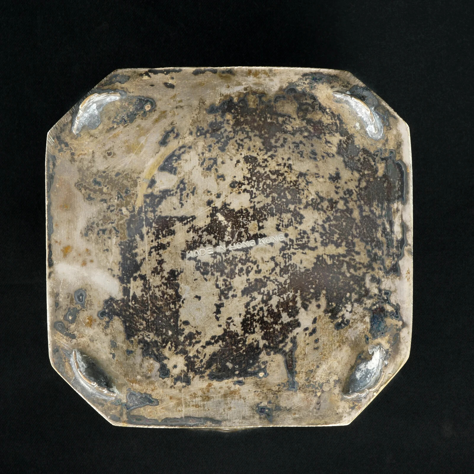 Hong Kong Paktong Oil Lamp Base c 1950