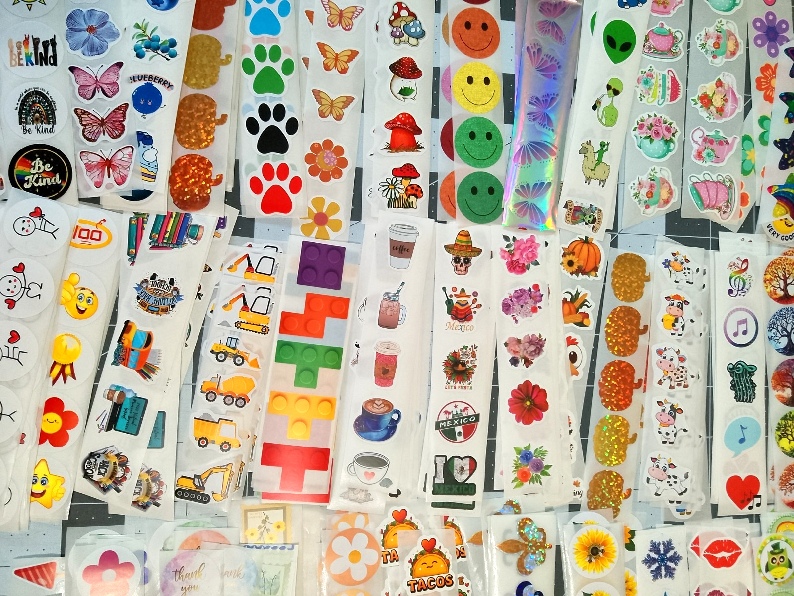 50 Pk Random Pick Stickers/Scrapbooking/Crafts/Journals/Diary/Most are 1 inch