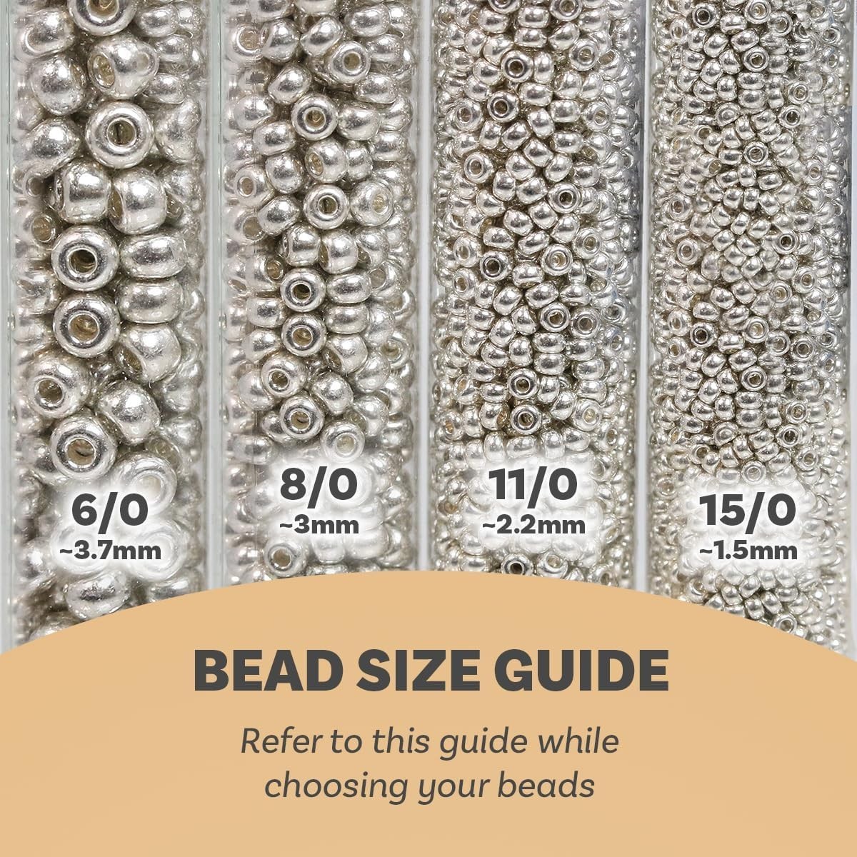 Miyuki Round Rocaille Seed Beads Size 6/0 20GM Silver Lined Gold 6-3