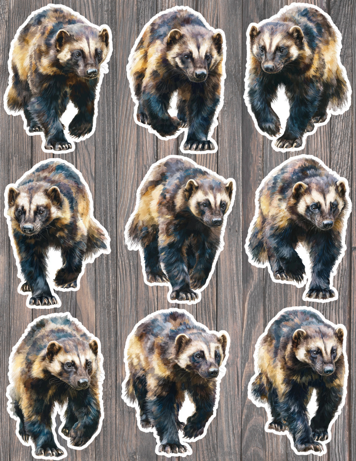 Walking Wolverine Die Cut Vinyl Stickers Scrapbooking Laptop Waterbottle