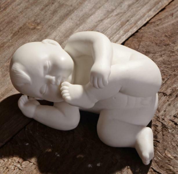 4.3″China White Porcelain Ceramics Lovable Eat Hand Small Baby Figurine Statues2