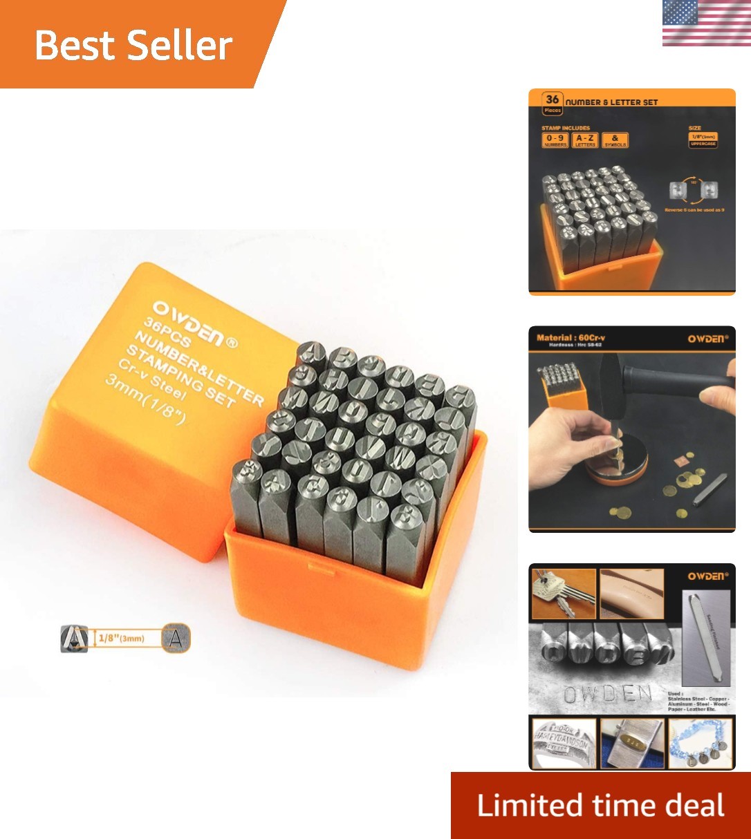 Versatile 36-Piece Punch Set for Jewelry – Includes Numbers, Letters & Symbols