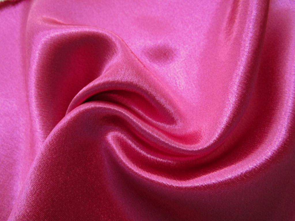 Fabulous Designer RASPBERRY PINK Medium Weight High Shine SATIN Solid Fabric