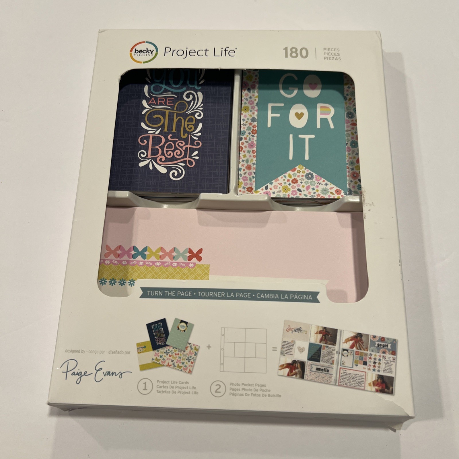 Project life: Becky Higgins- Turn The Page: 111 Cards; 75 (3×4 Cards); 36 (4×6)
