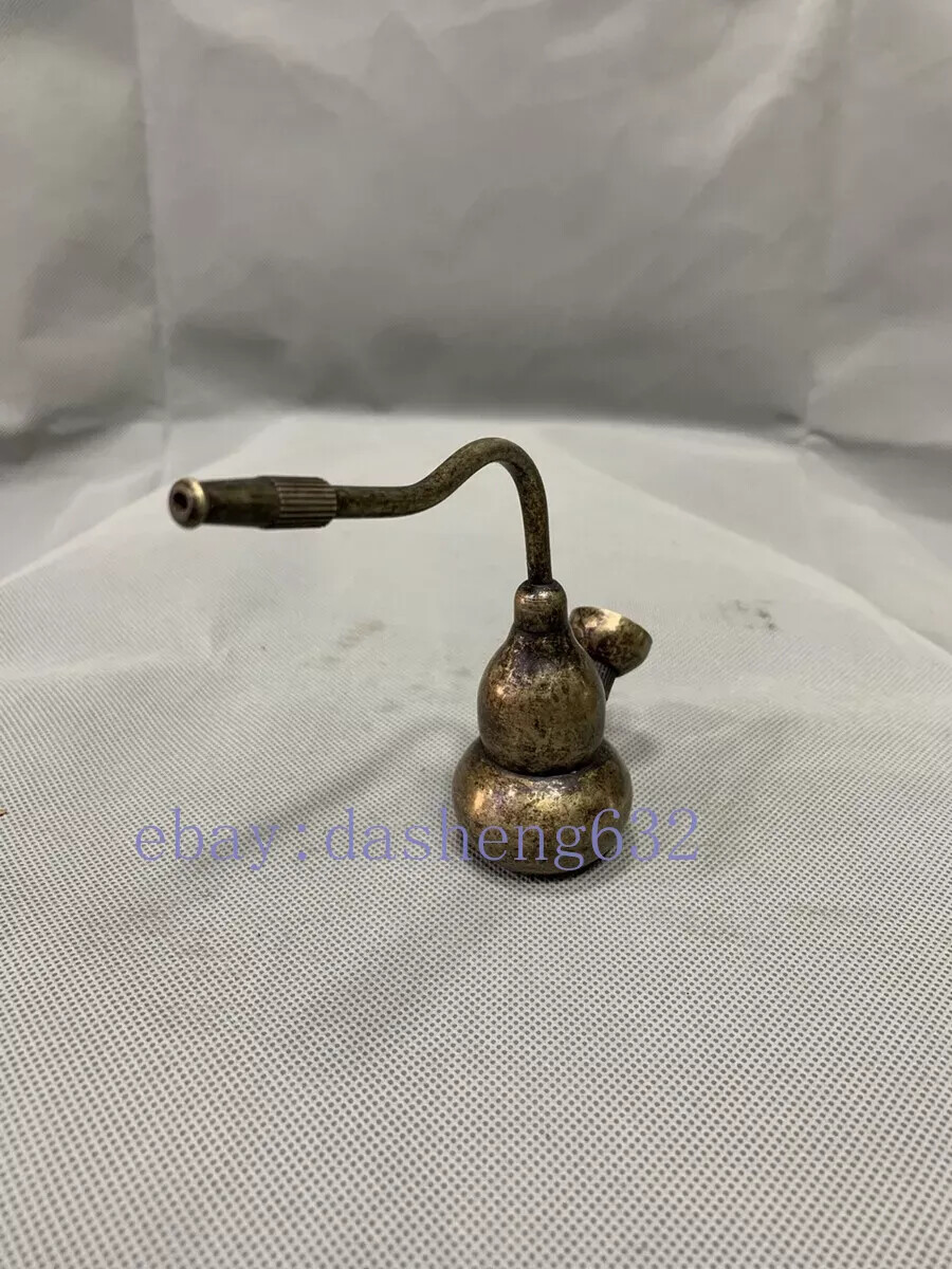 Exquisite Old Chinese Handmade gourd smoking pipe