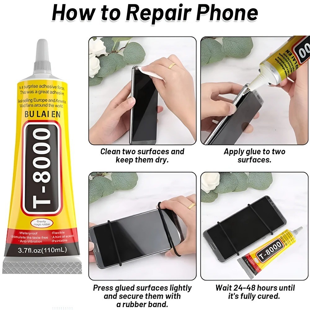15/50/110ML Transparent T8000 Glue Contact Adhesive Phone Repair Jewellery Craft