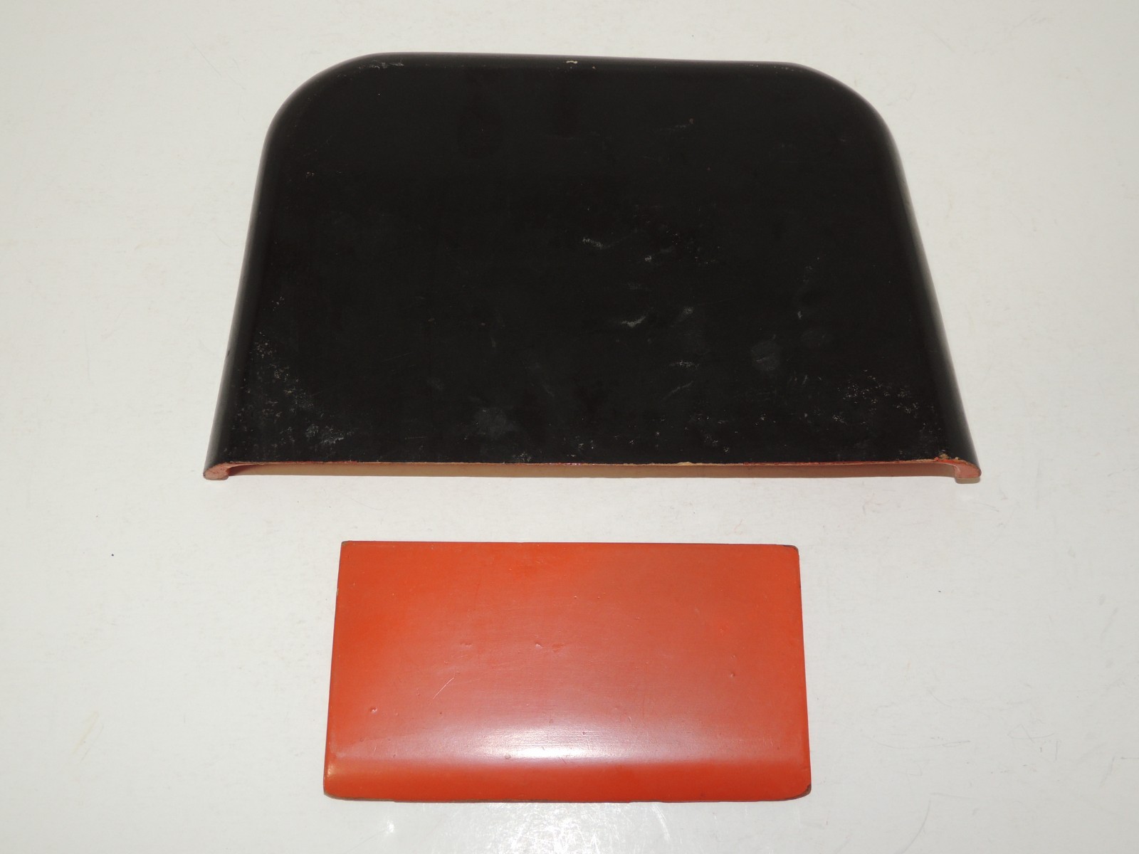 Vintage Crumb Catcher Tray Asian Chinese Embossed Orange Crumber & Scraper