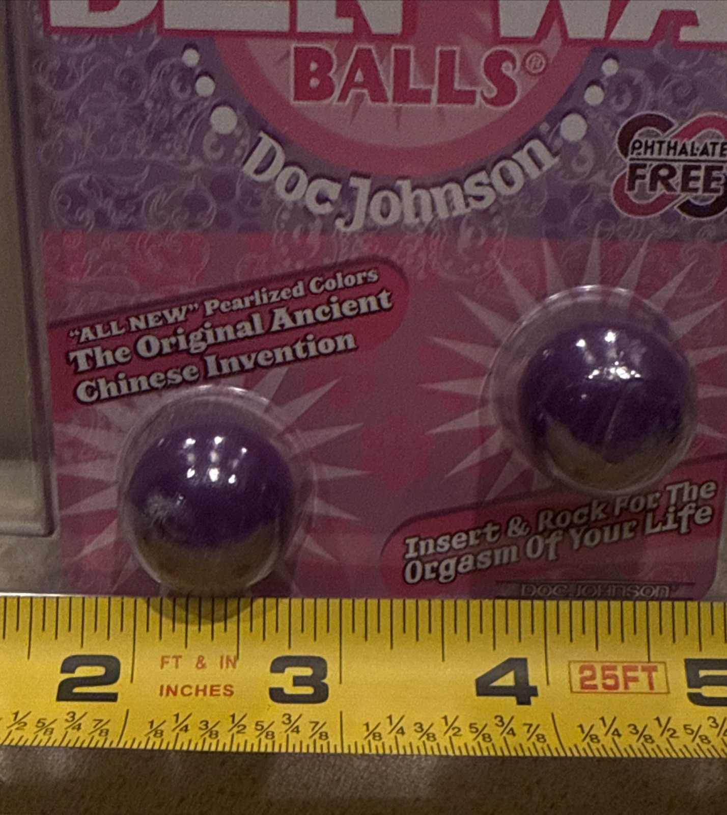 The Original Doc Johnson Ben-Wa Balls (2007) Purple Size Small (3/4-inch). NEW