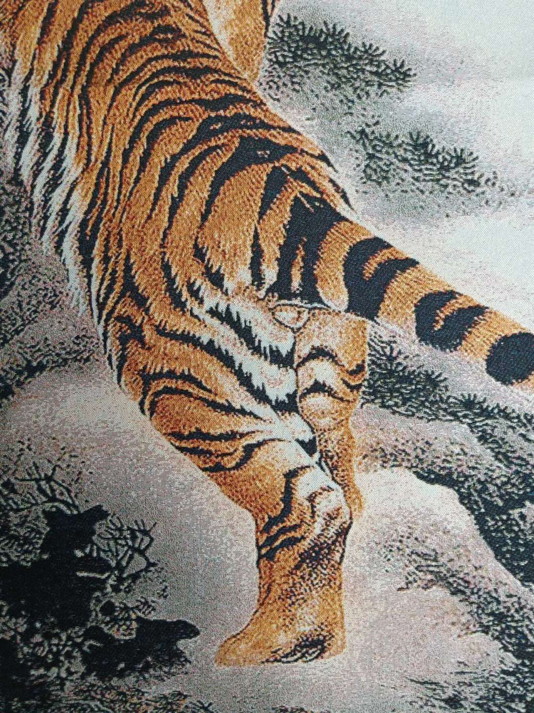 36″ Chinese Cloth Silk 12 Zodiac Animal Tiger Painting Home Decoration#13598