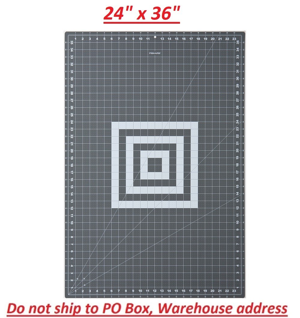 Fiskars 24″ x 36″ Self-Healing Double-Sided Cutting Mat, Gray and White