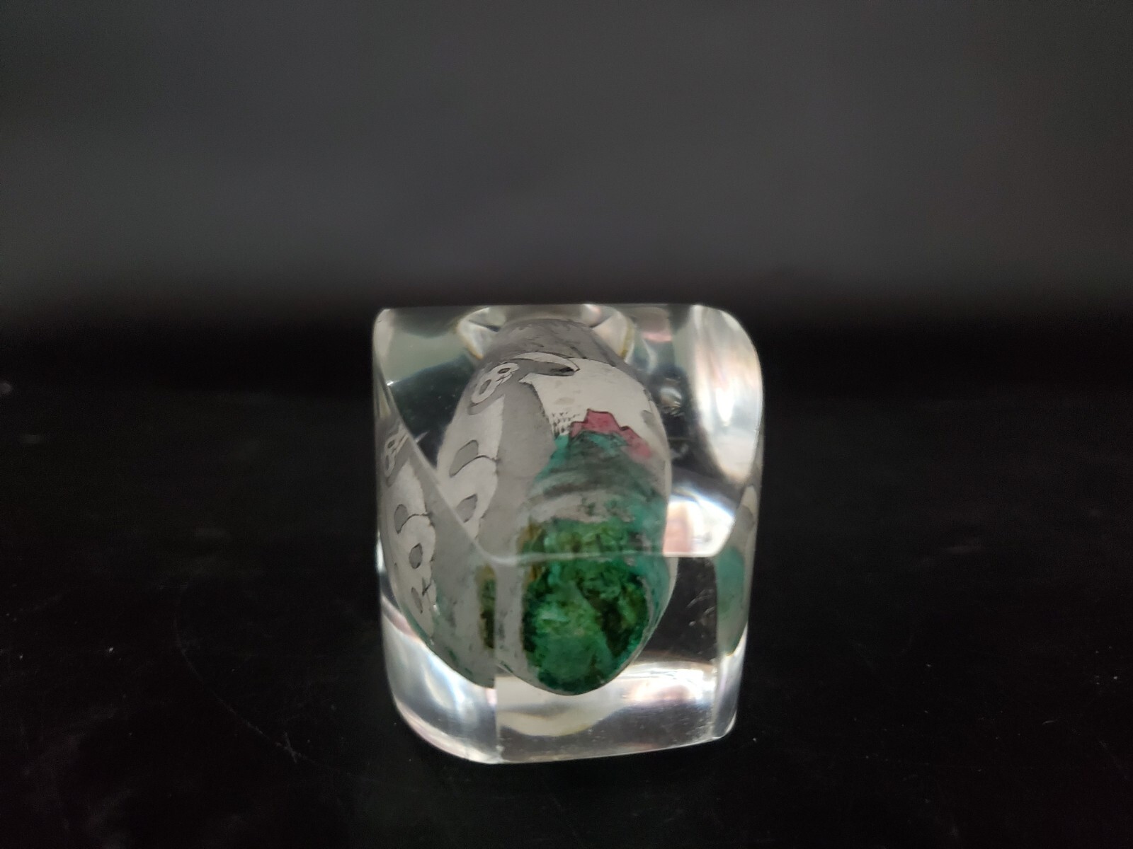 Vintage Chinese Reverse Painted Glass Snuff Bottle Pandas 3in Damaged
