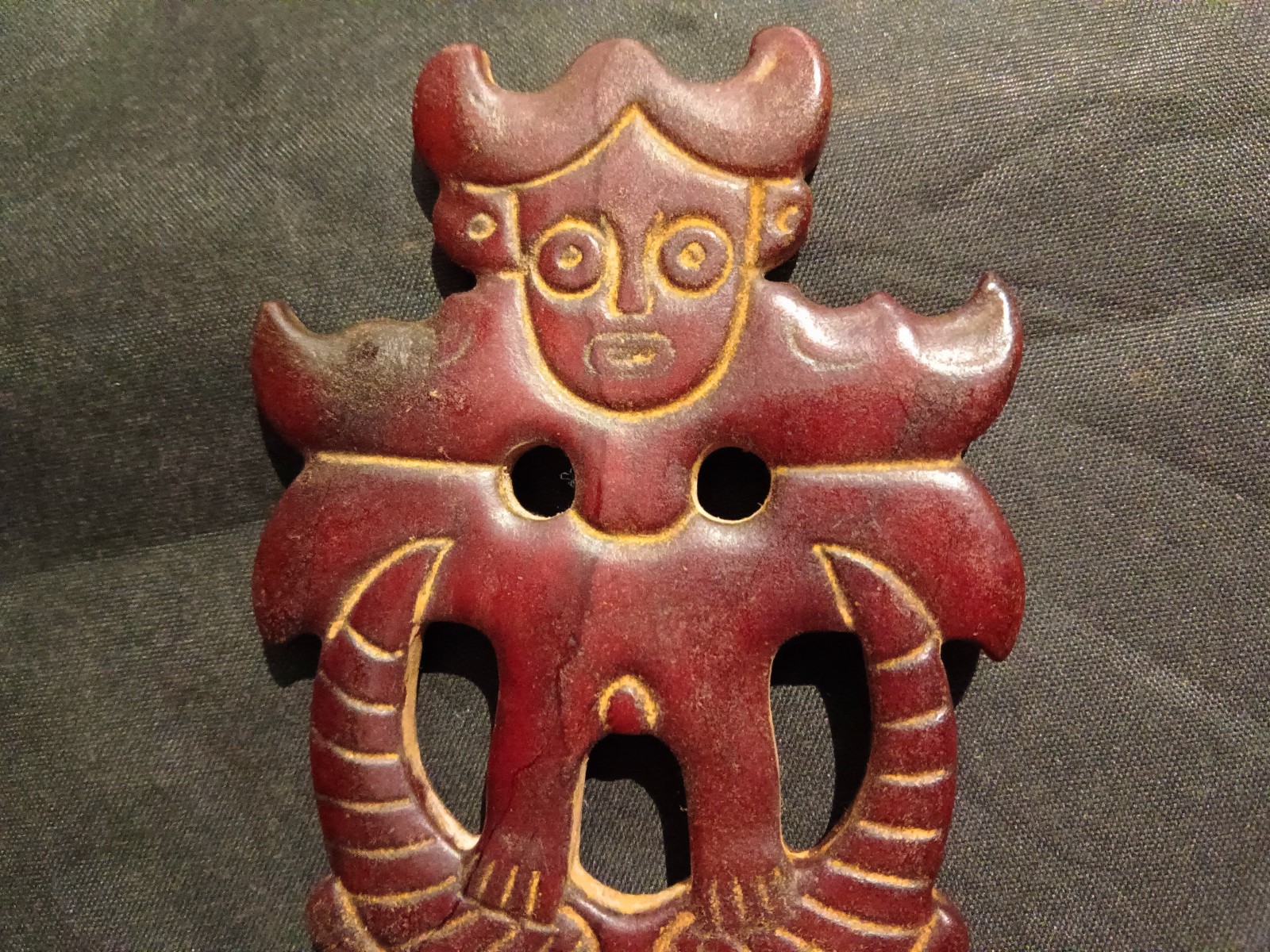 Good Quality Large Chinese Jade Hand Carved *Figure* 2Faces Plaque