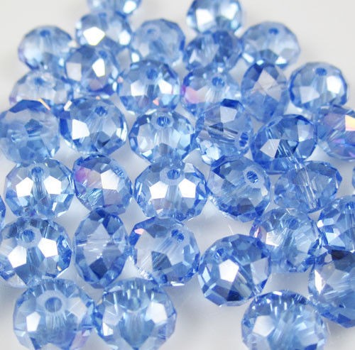 1pc Glass Crystal Beads Rondelle Jewelry Pendant Spacer Necklace Bracelet 15inch