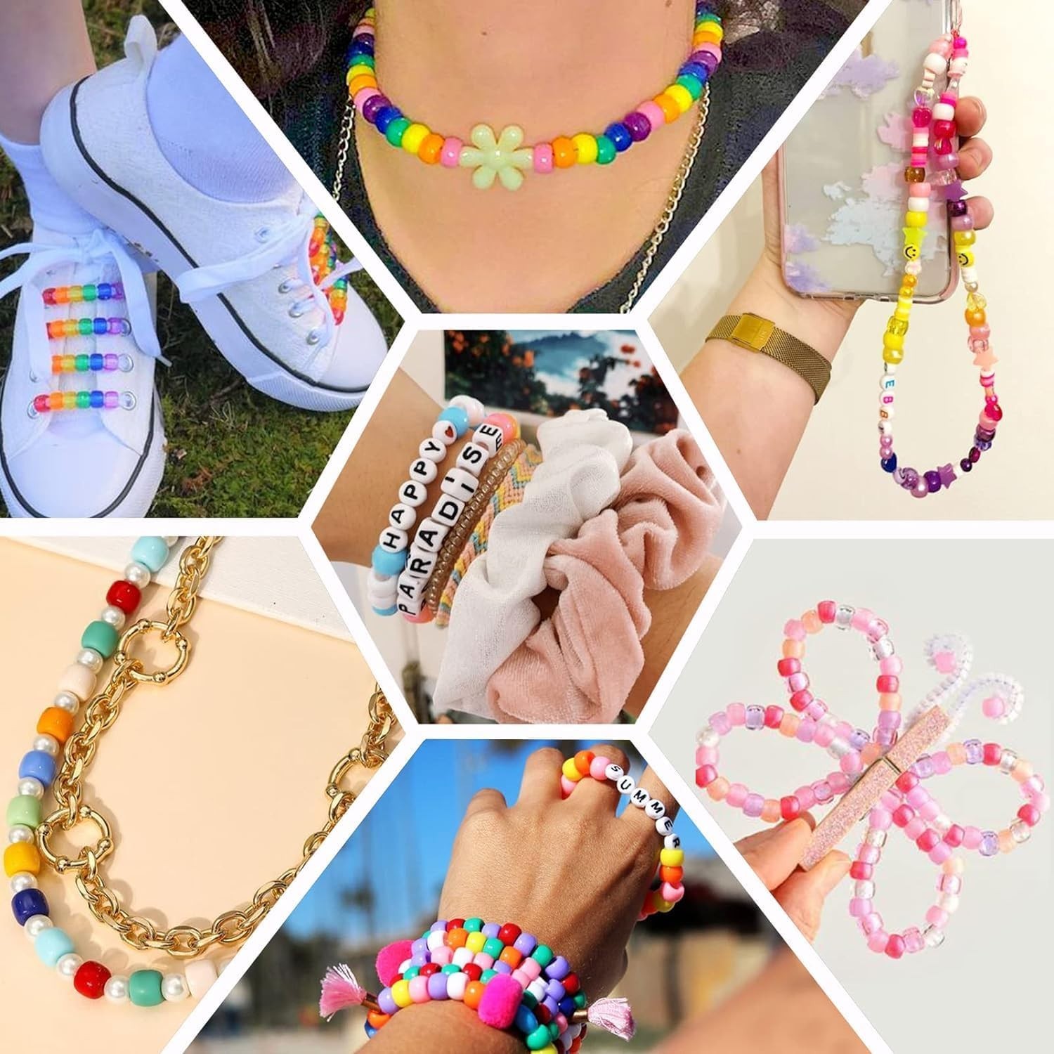 6000+PCS Clay Beads Kit, 24 Colors DIY Jewelry & Bracelet Making for Teen Girls