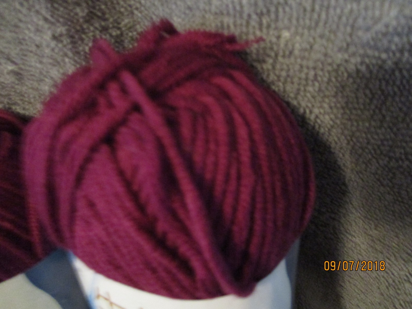 4 sk Lot Chinese Milk Cotton DARK RASPBERRY Cotton Bld 1.75 oz x 4 Fine Sport #2