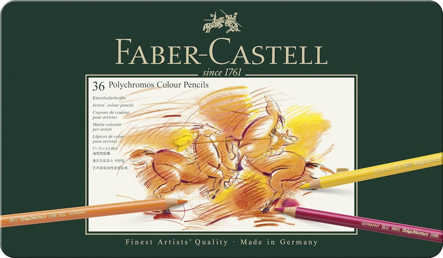 Faber-Castell – Polychromos colour pencil, tin of 36 (110036) Free Ship