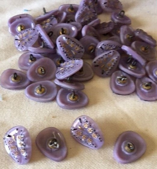 Vintage Czech Republic Glass Butterfly Shank Buttons – Four Colors