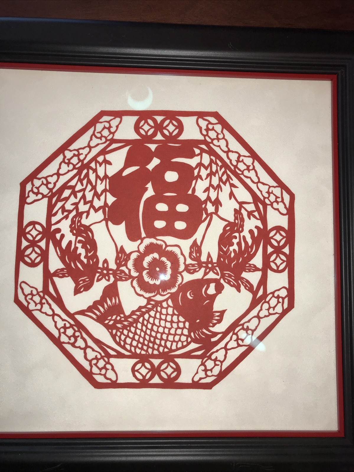 Vintage Chinese hand cut paper cutouts professionally framed,NEW,Authentic