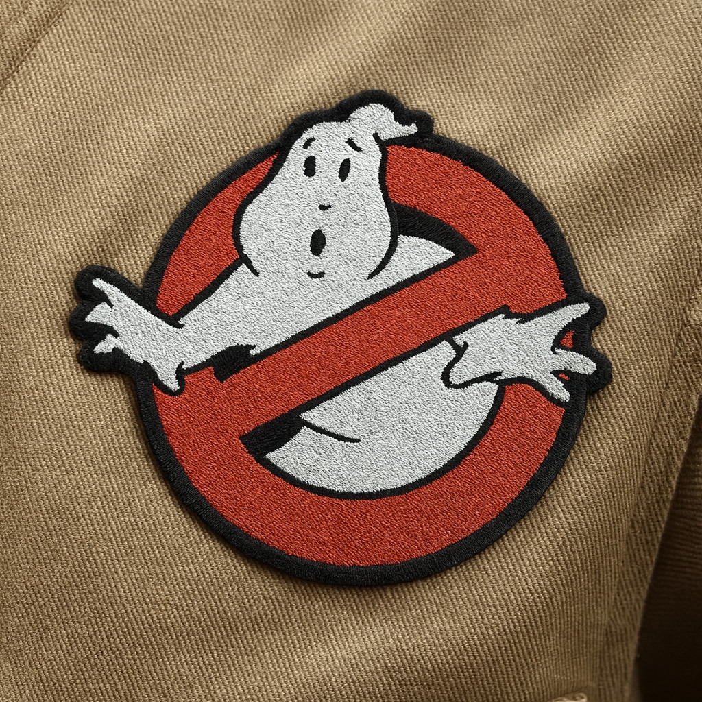 GHOSTBUSTERS movie logo iron-on embroidered patch HIGH-QUALITY! 3.5″ stay-puft