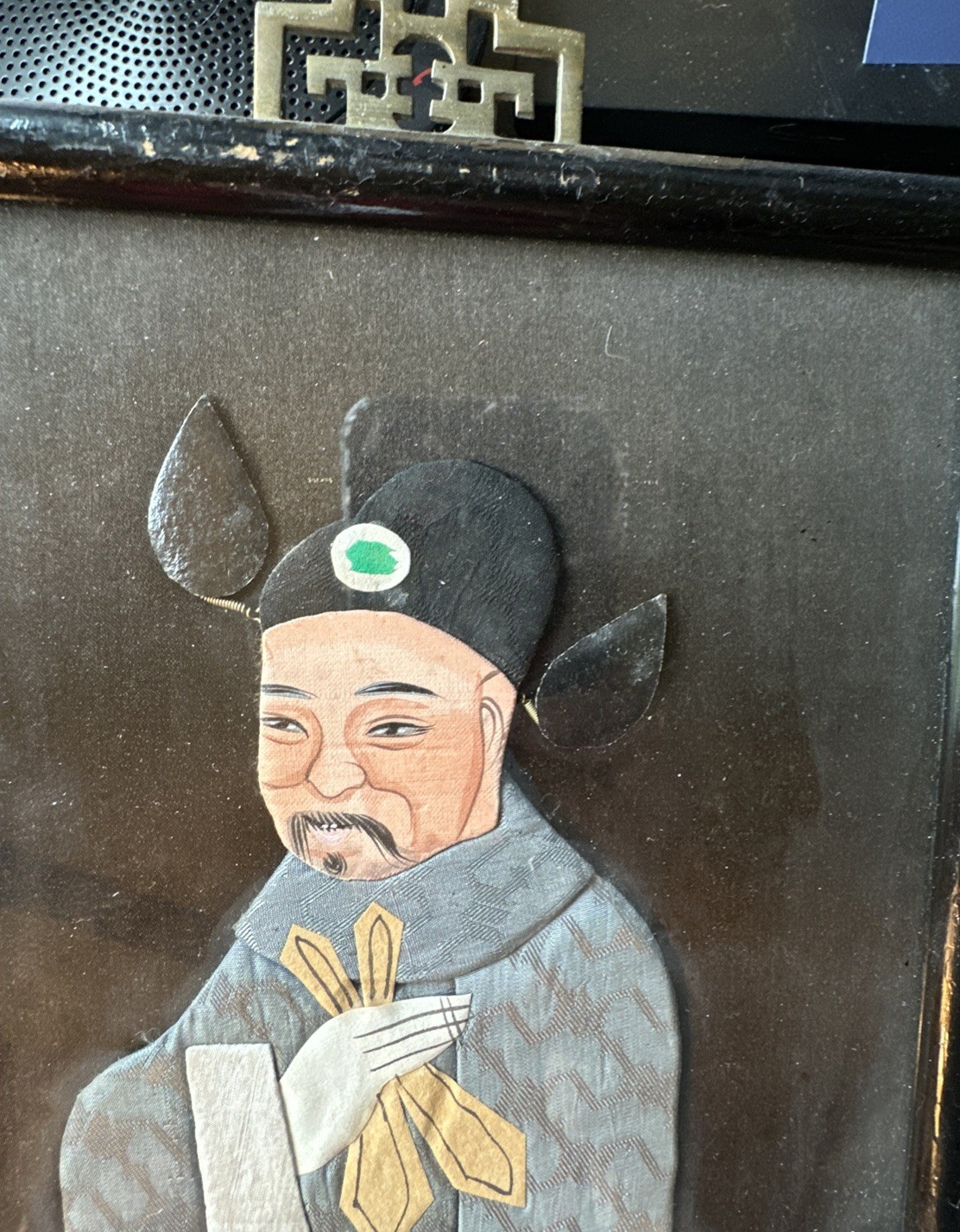 Vintage Framed Chinese Oriental Asian Silk Art. Framed In Shanghai!! See Label!