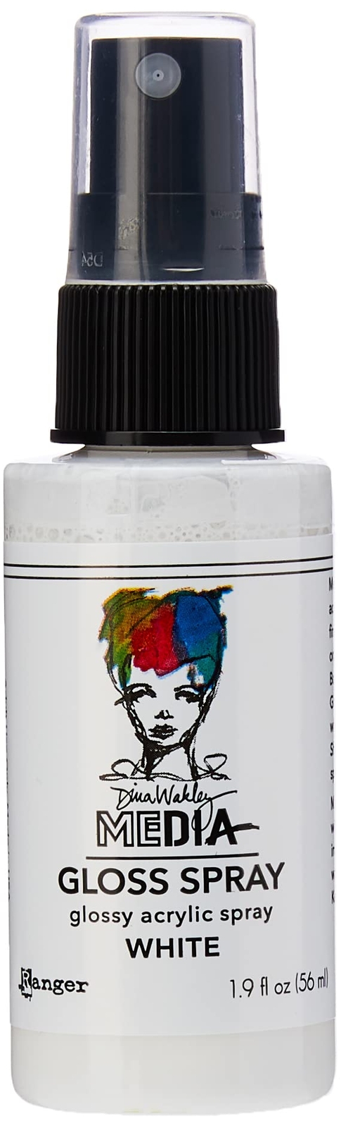 Dina Wakley Media Gloss Sprays White 1.9 Fl Oz DW Art Mixed Media