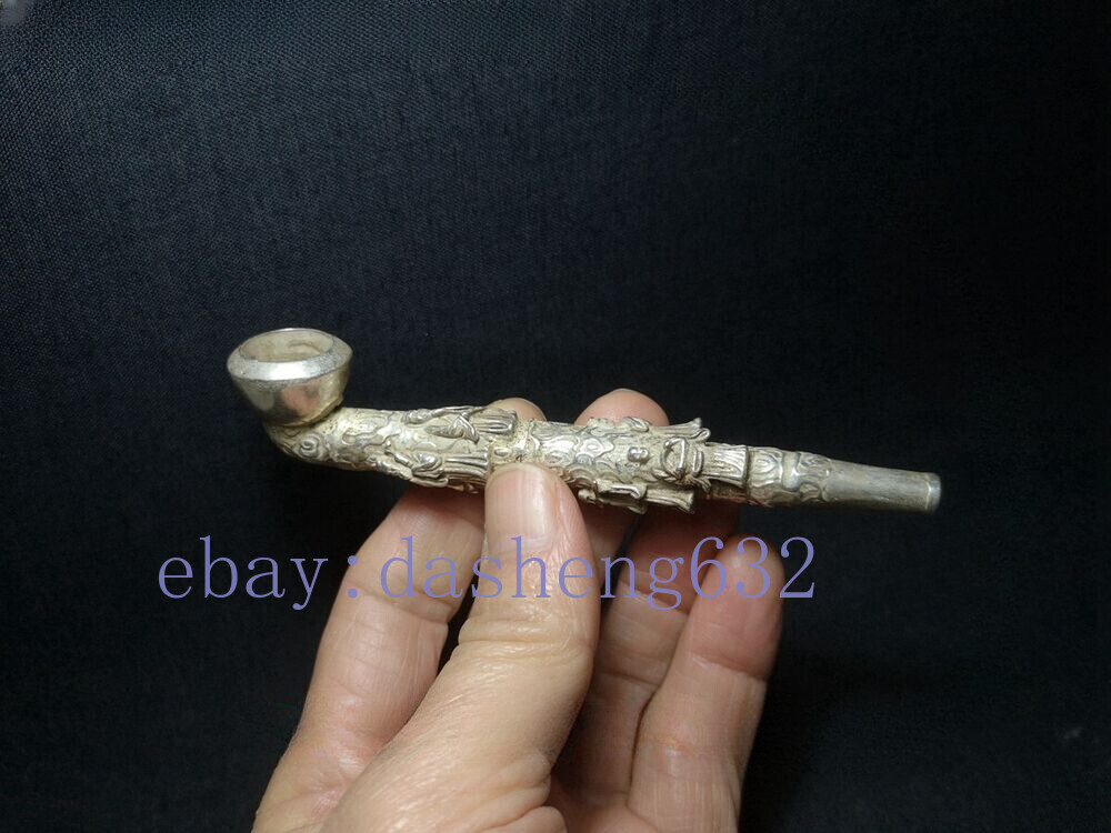 Chinese Carving Eight Immortals person Tobacco Pipe Gift Collection