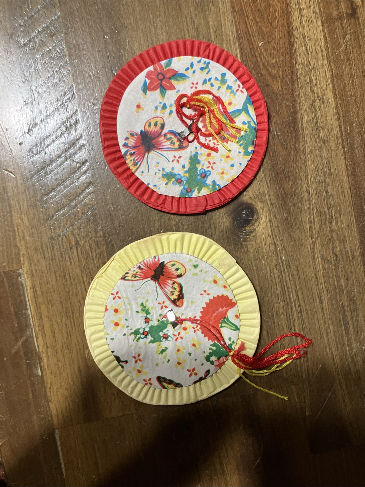 Lot of 8 Vintage Chinese Paper Butterfly Lanterns