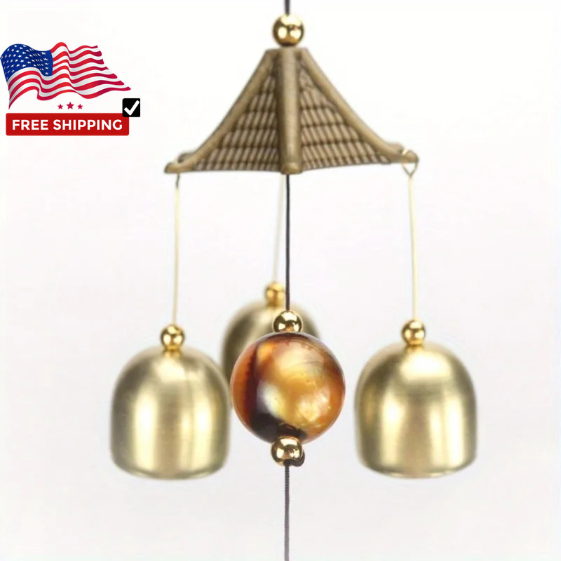 1PC Antique Metal Chinese Dragon Bronze Wind Bell Hanging Feng Shui Shop Doorbel
