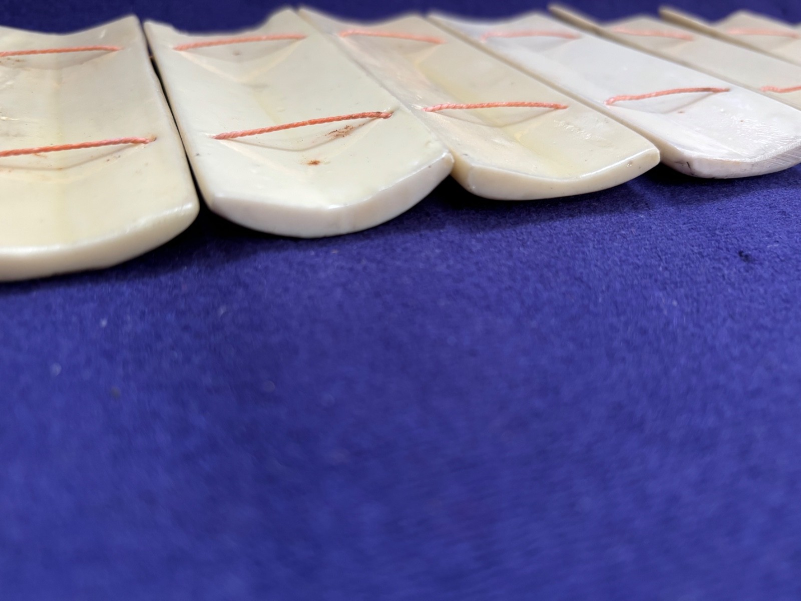 10 ANTIQUE CHINESE SCRIMSHAW SHUNGA PANELS ETCHED EROTICA ON BONE PILLOW BOOK