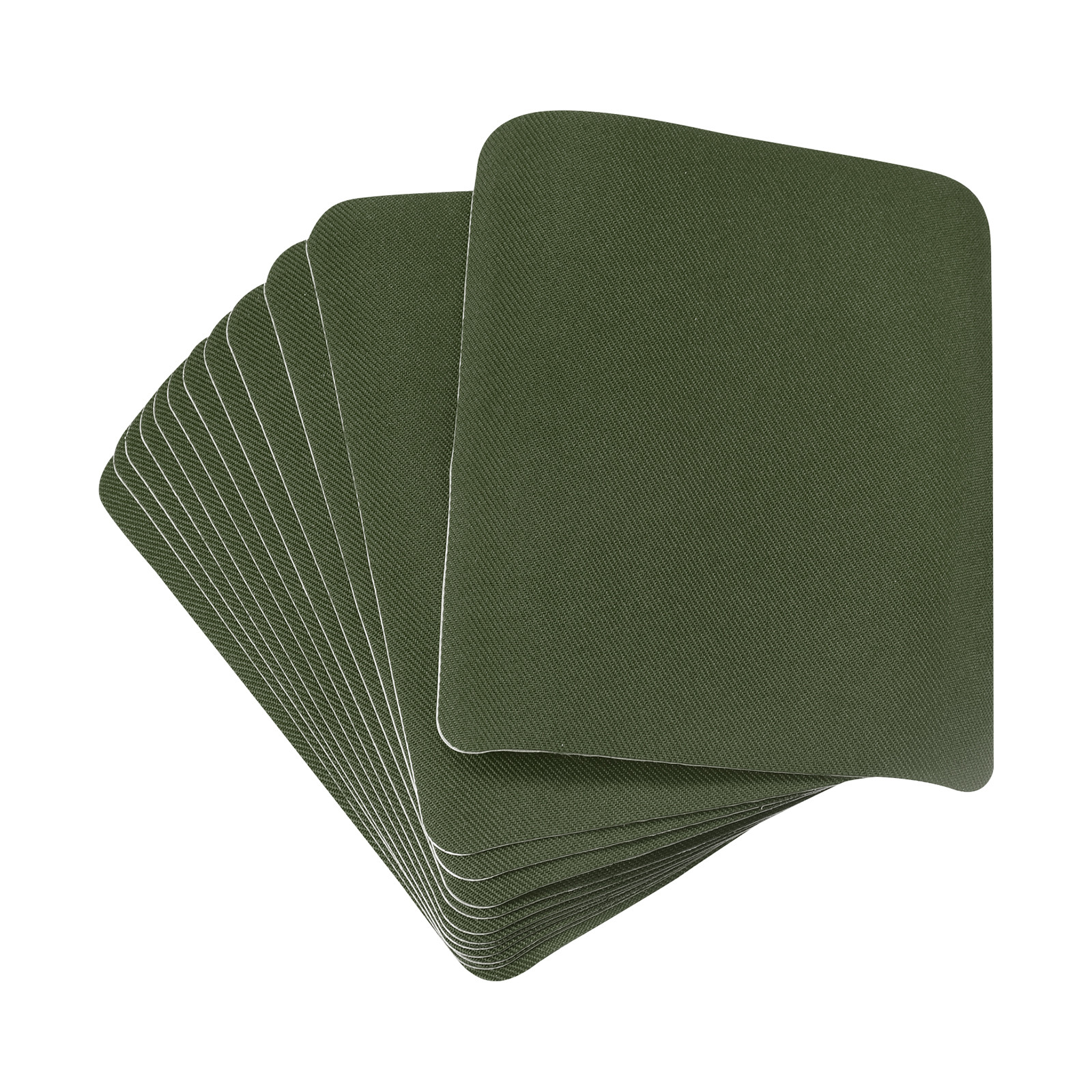 12pcs Fabric Patch Iron-on Patches Army Green 4.9″x3.7″ for Clothes