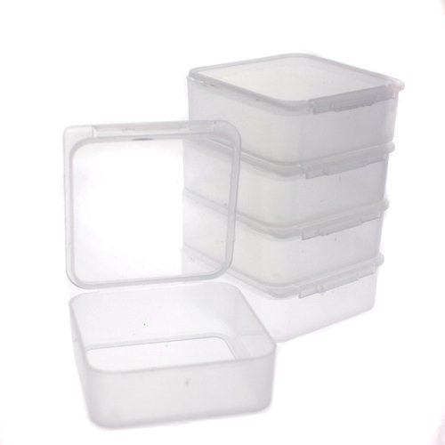 12 Storage Square Clear Container For Small Items Organizer 1.5 inches Square