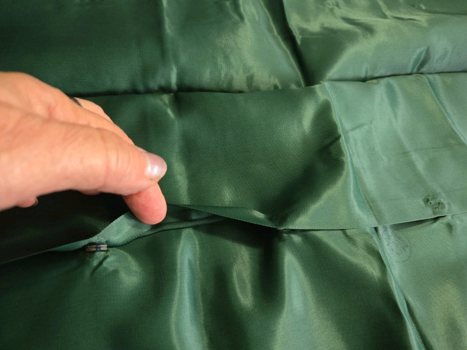 SET OF 2 Vintage Chinese Silk Brocade Pillow Covers – Vert GREEN Landscape 21″