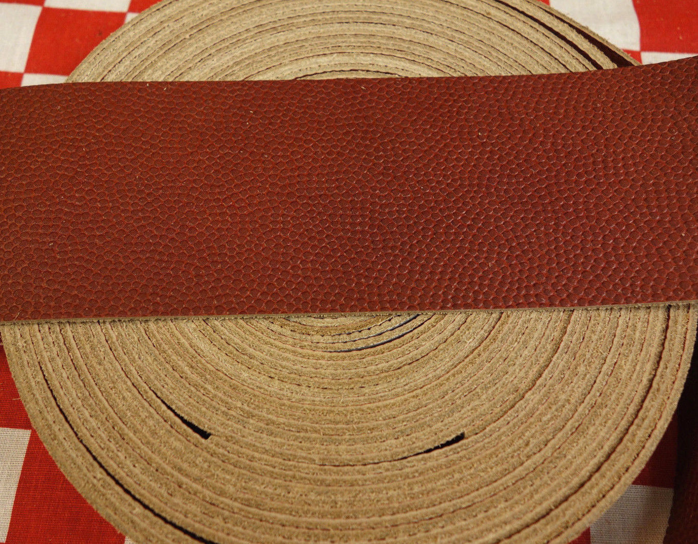 HORWEEN FOOTBALL PRINT 4.5 oz. LEATHER STRAP 1ST. QLTY