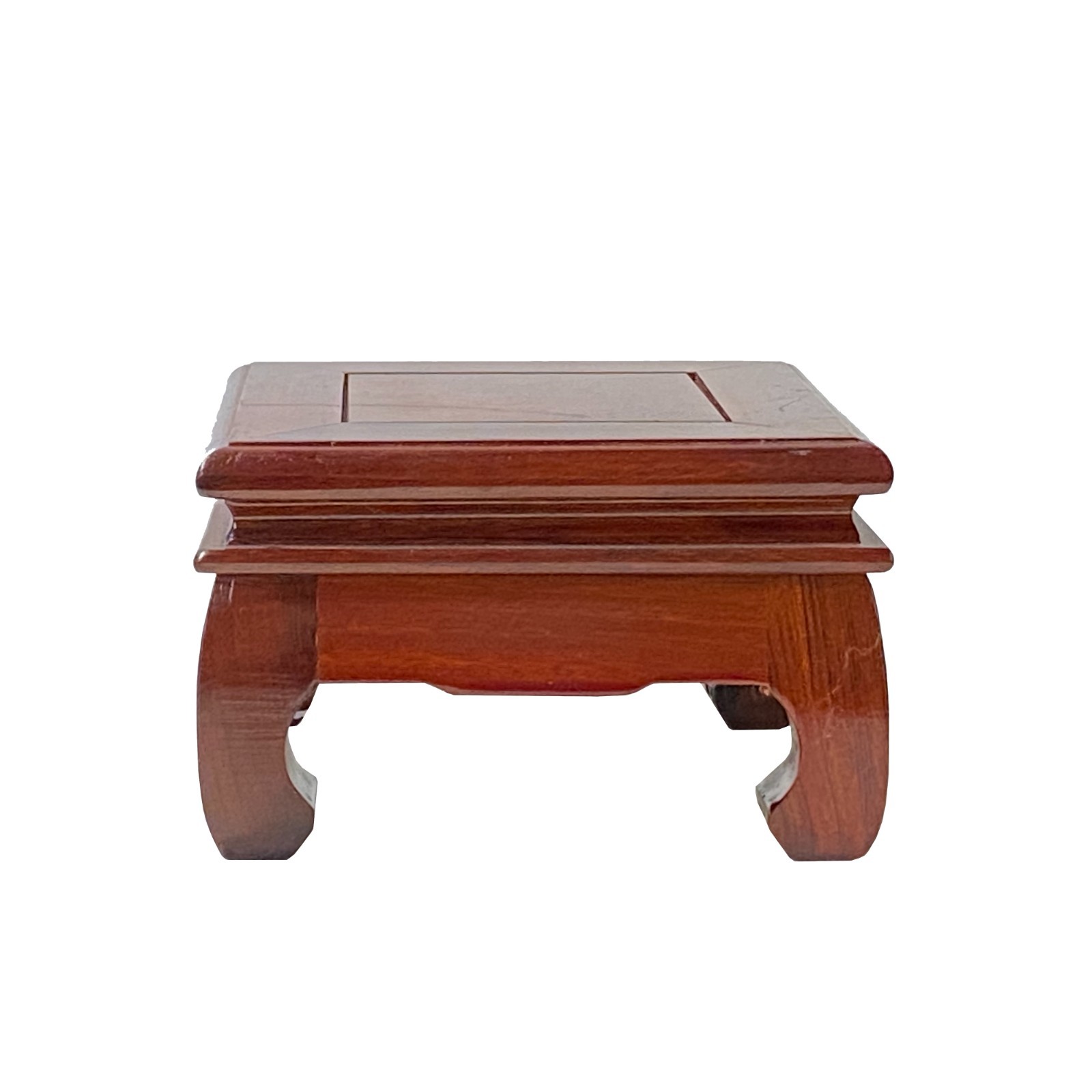 7.25″ Light Brown Curve Legs Square Wood Display Stand Riser ws4884A