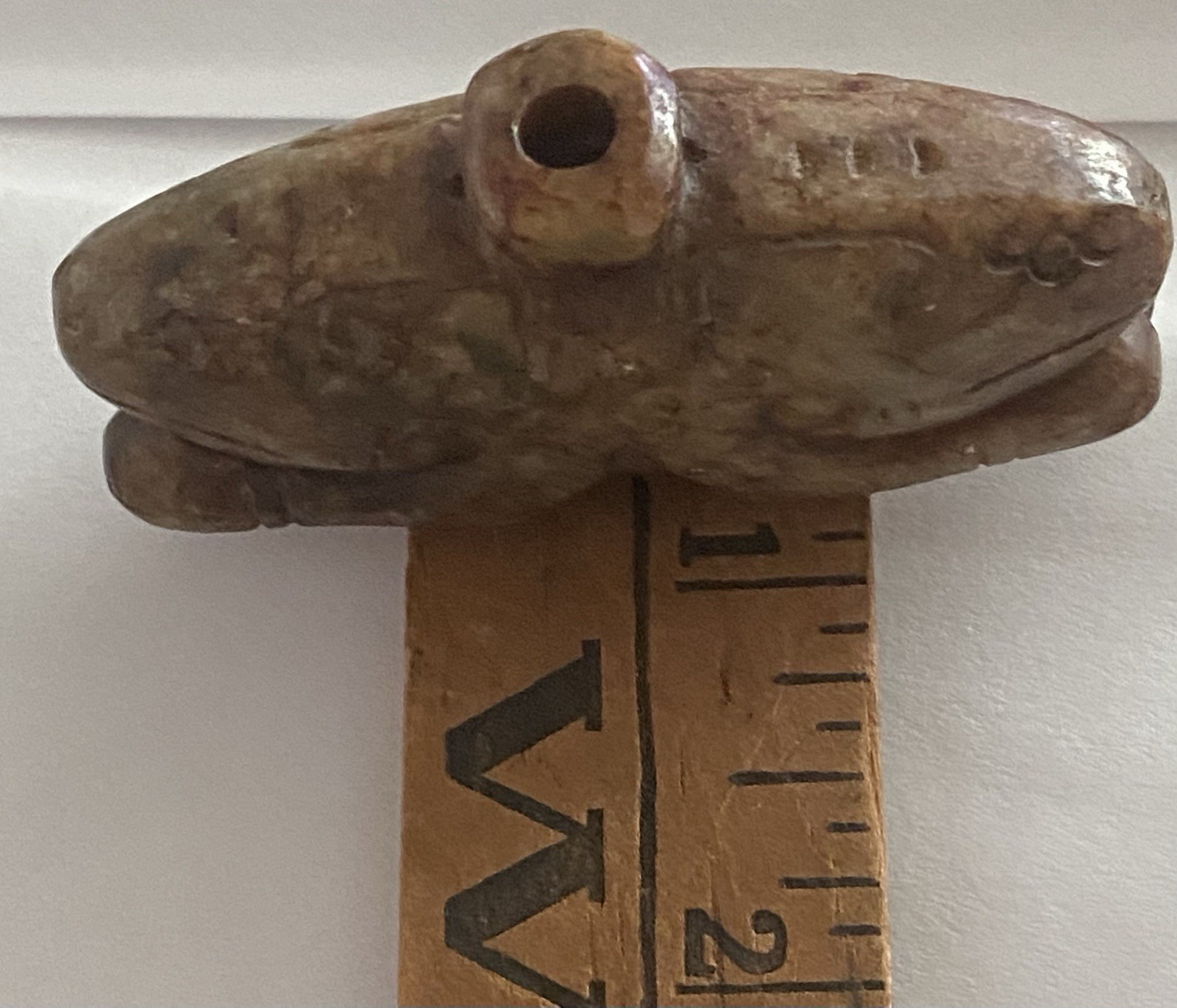 ESTATE FIND Chinese HONGSHAN Culture JADE 2 Heads Amulet/Pendant