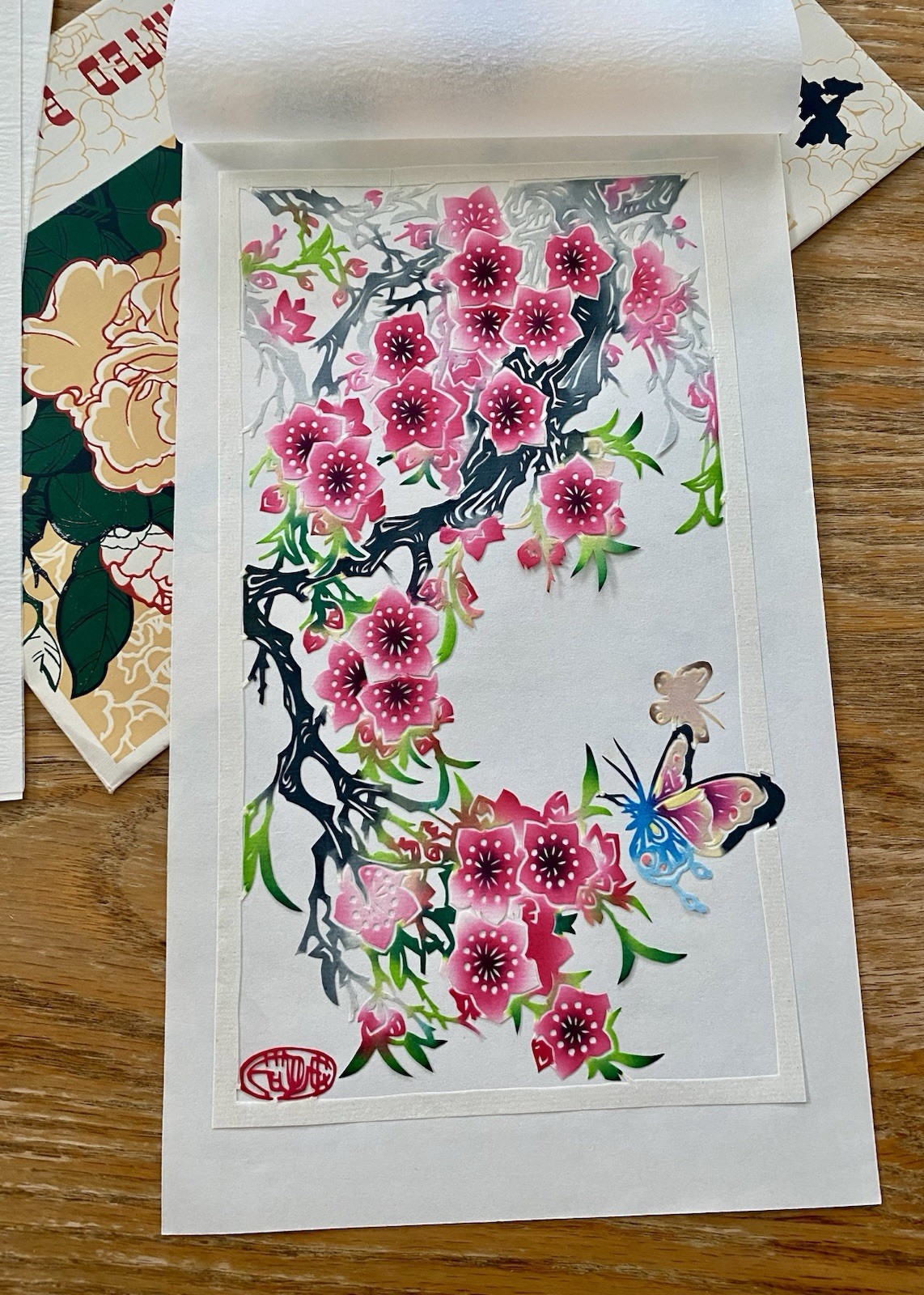 Vintage 1980’s Chinese Cut Paper Florals From Epcot China