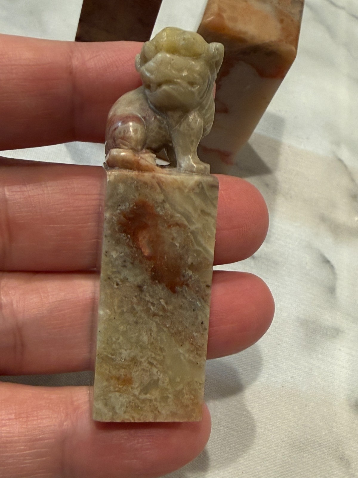 Group of 3 Vintage Chinese Carved Soapstone Chops Seals