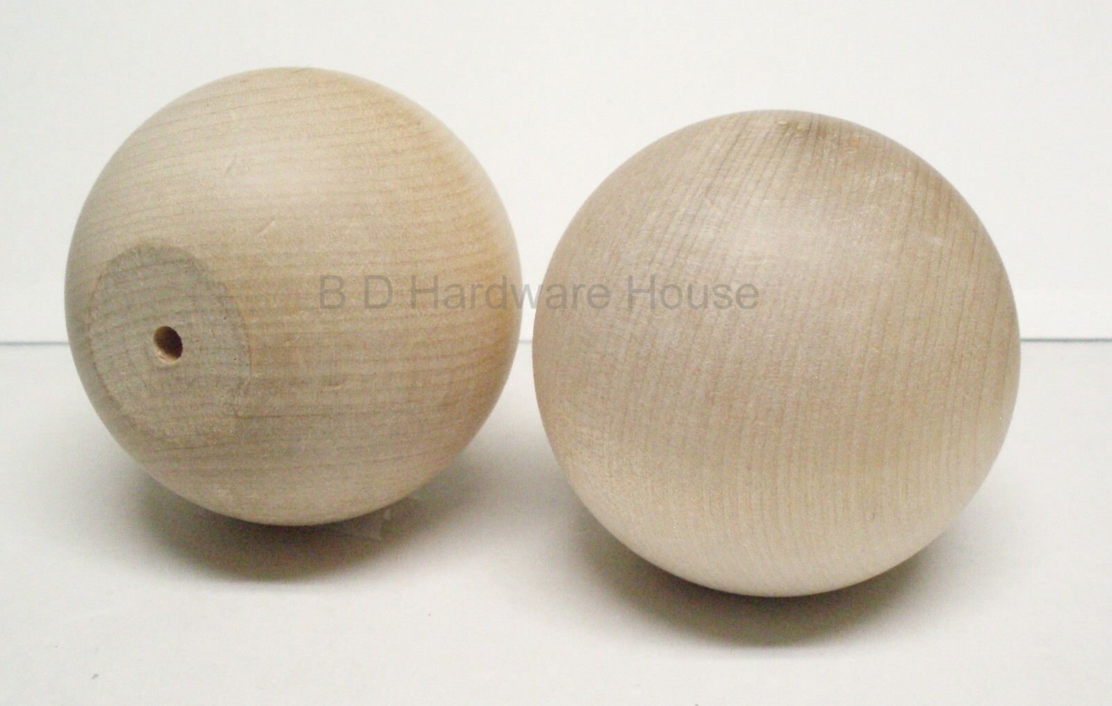 2 Pack – 2 1/2″ Round Wood Ball Knob, Doll Head, Crafting, Furniture Knobs, Legs