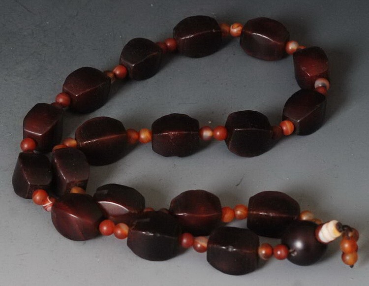 Charm China red Agate Beads Necklace! Ethnic style Simple and elegant string