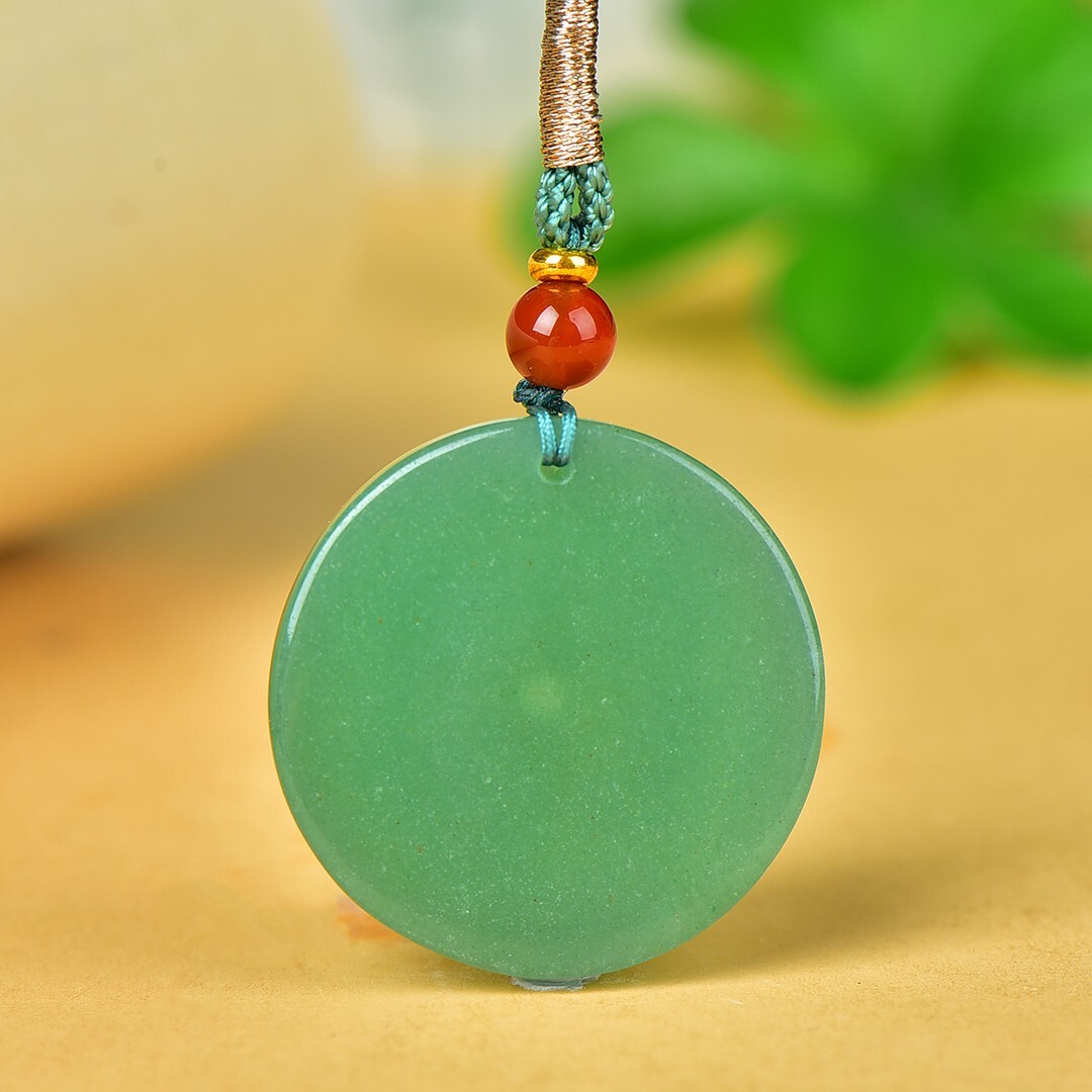 China DongLing Jade Hand Carving Animal Zodiac Dragon Pingan Buckle Pendant东陵玉
