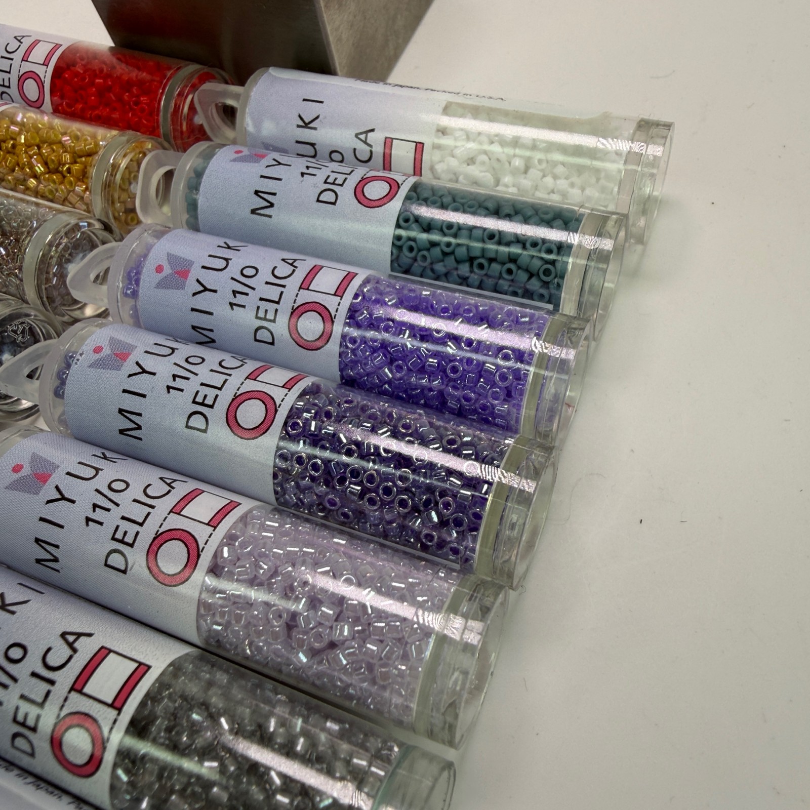 Miyuki Delica 11/0 Seed Beads Lot of 14 Tubes Mixed Colors 7.2g Each NEW
