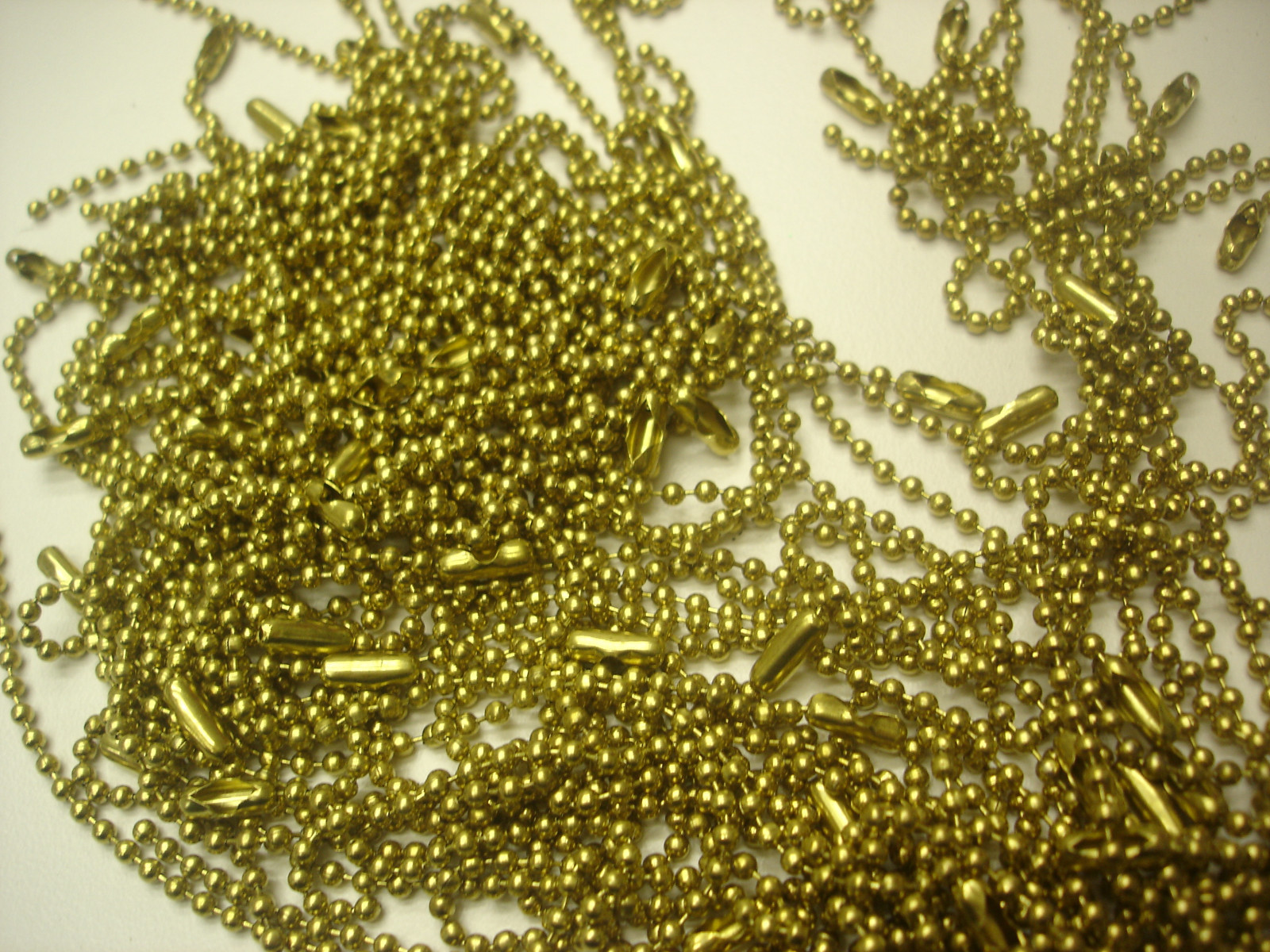 50 Yellow Brass 6″ 2.2mm Gold Ball & Chain Supplies Key chain Tag Advertisement
