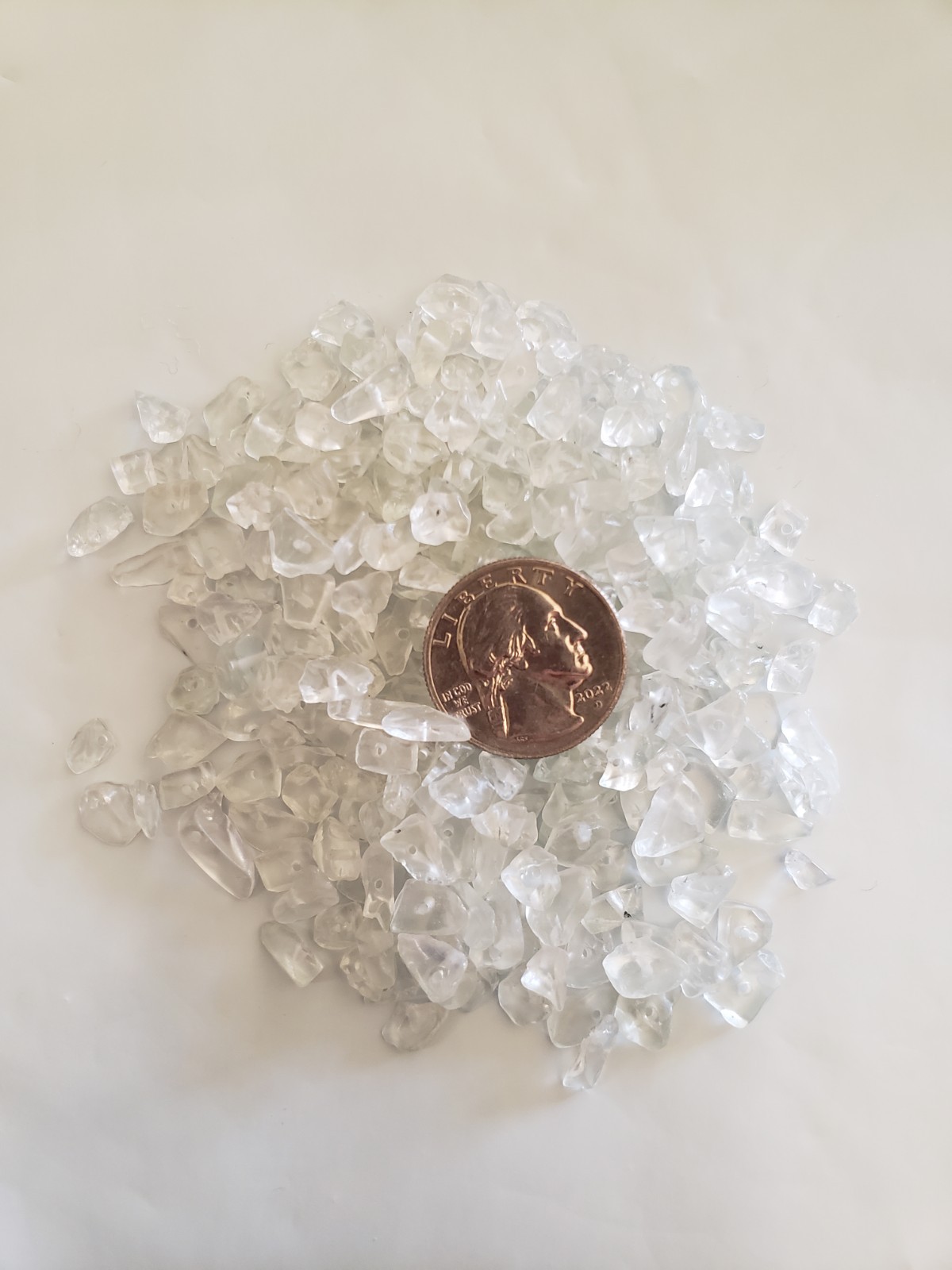 Clear Quartz Beading Chips 2 Oz Bag (A5)